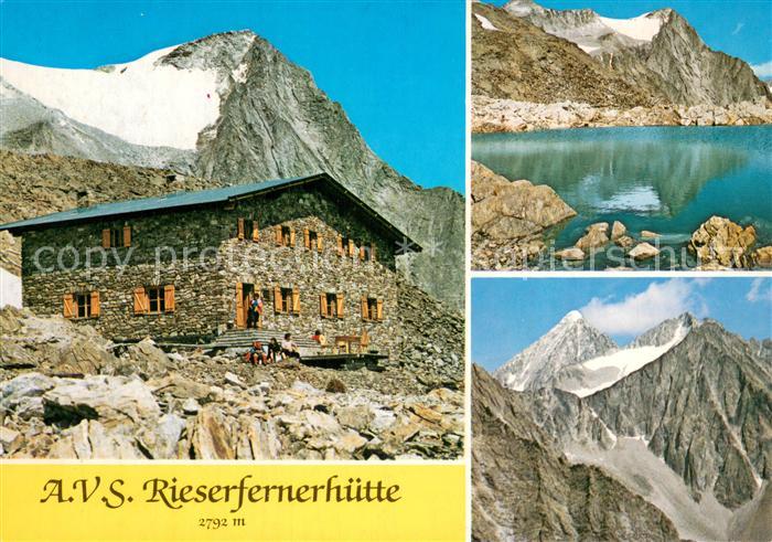 Rieserferner-Huette Hanns Forcher Mayr am Gemsebichljoch mit Hochgall und Magers