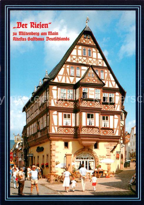 Miltenberg Main Hotel Riesen aeltestes Gasthaus Deutschlands