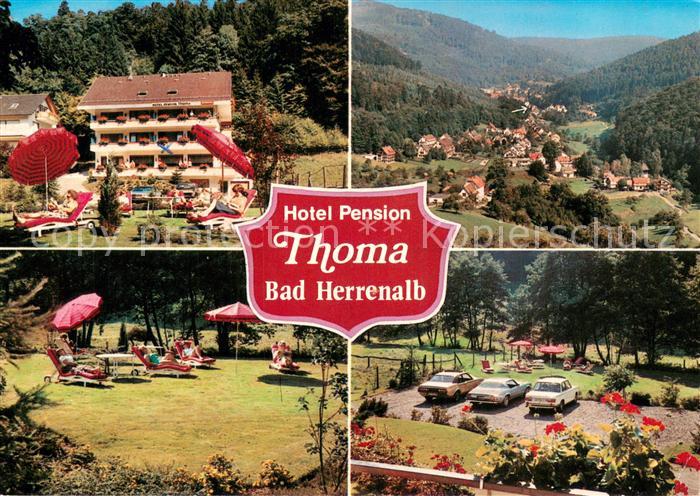 Bad Herrenalb Hotel Pension Thoma Panorama Liegewiese Park