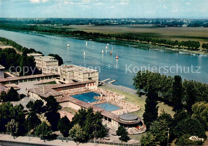 Macon 71 Vue aerienne La Saone La Piscine Le CREPS