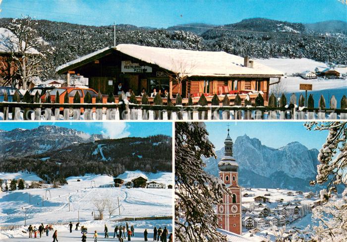 Kastelruth Suedtirol Restaurant Skipiste Kirche