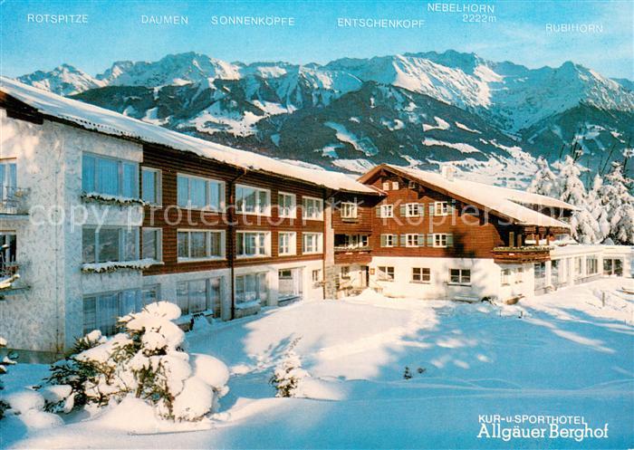 Sonthofen Oberallgaeu Kur und Sporthotel Allgaeuer Berghof