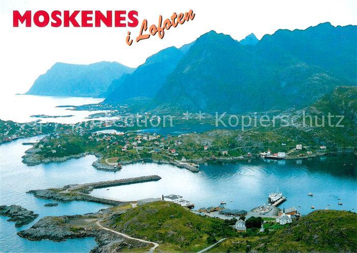 Moskenes i Lofoten Fliegeraufnahme