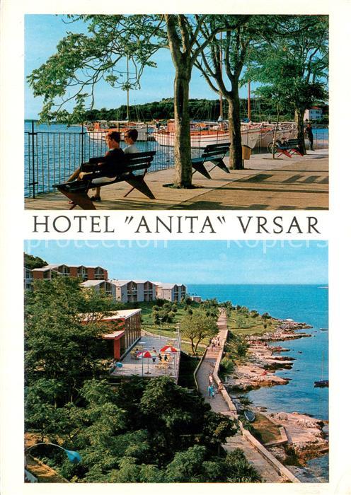 Vrsar Istrien Hotel Anita Promenade Fliegeraufnahme