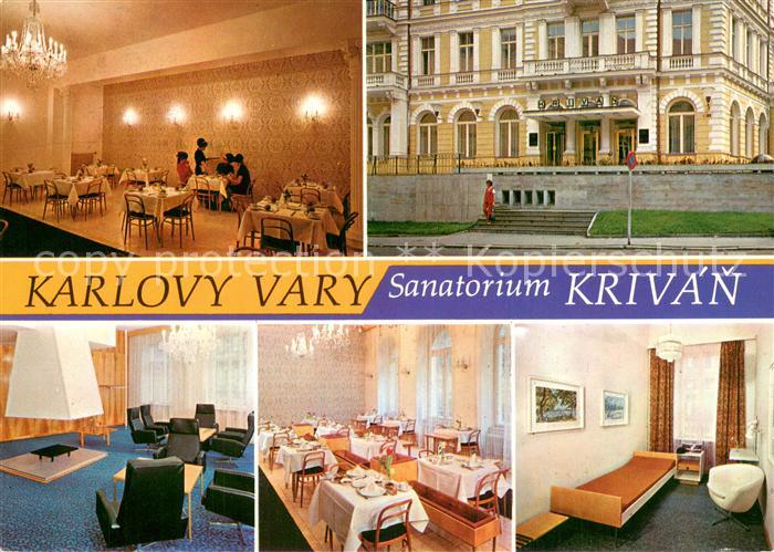 Karlovy Vary Karlsbad Sanatorium Krivan Gastraeume Zimmer Saal