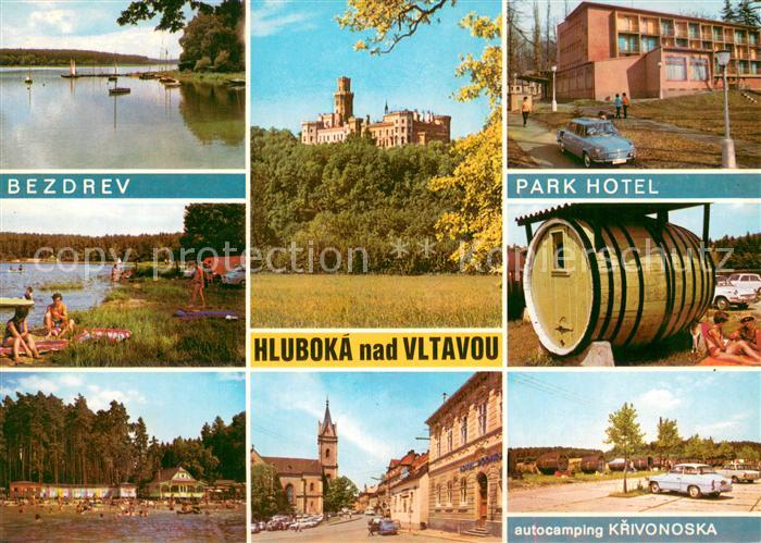 Hluboka nad Vltavou Czechia Bezdrev Park Hotel Strandpartien Schloss Weinfass