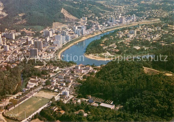Blumenau Brasilia Vista aerea do Centro con Estadio de Esporte Clube Blumenau