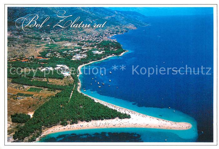 Bol Otok Brac Croatia Zlatni rat Fliegeraufnahme