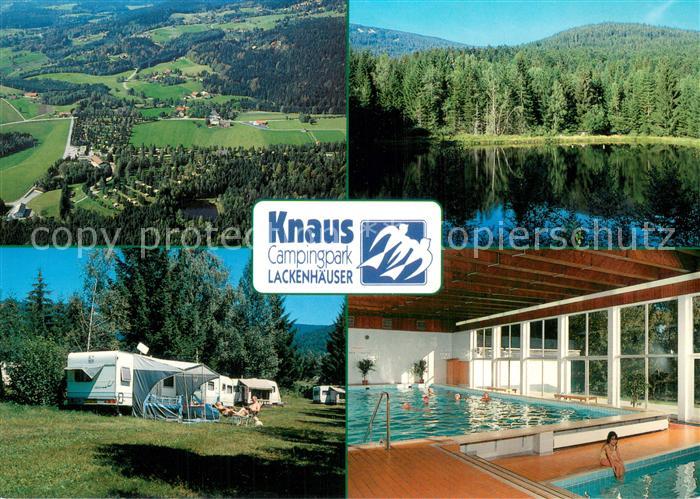 Neureichenau Fliegeraufnahme Knaus Campingpark Lackenhaeuser Seepartie Hallenbad
