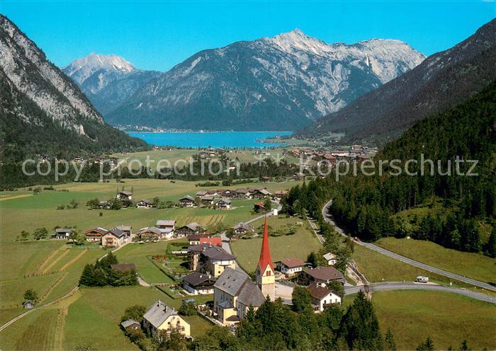 Eben Achensee Fliegeraufnahme mit Karwendelgebirge und Seekarspitze