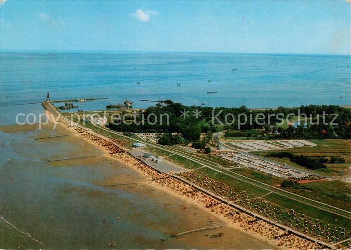 Doese Cuxhaven Strandbad Kugelbake Fliegeraufnahme