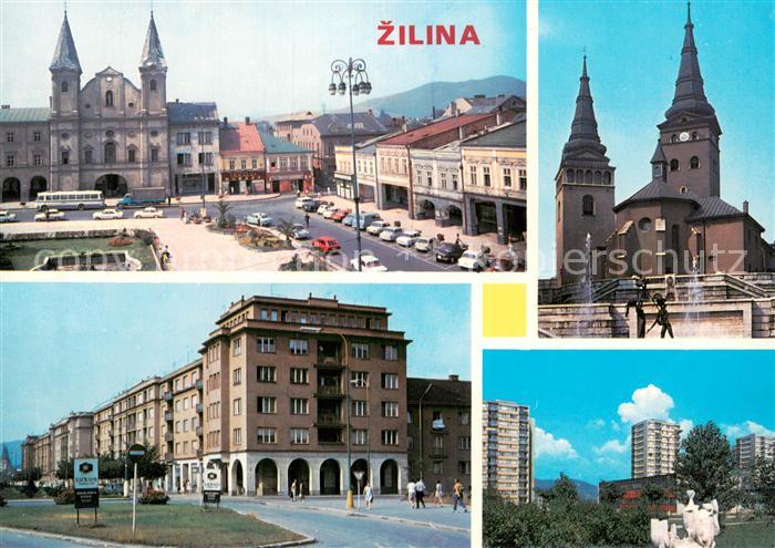 Zilina Slovakia Namesti Dukly Povodne goticky kostol Bulvor Hliny I Pohled na Hl