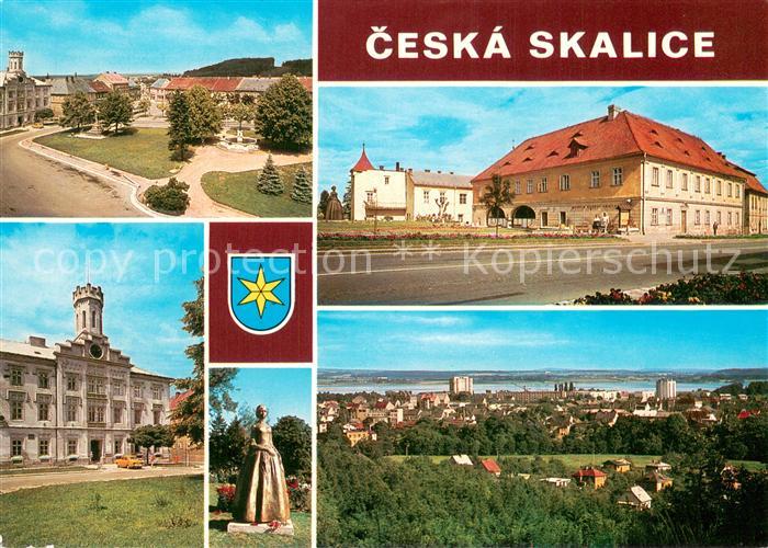 Ceska Skalice Husovo namesti Muzeum Bozeny Nemcove Novogoticka radnice Pomnik Ba