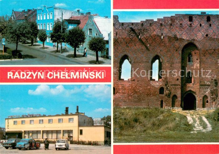 Radzyn Chelminski Rynek Restauracja Pod Jaszczurem Ruiny zamku w srodkowa czesc
