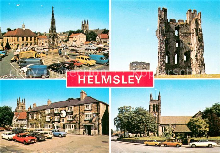 Helmsley UK Market Square Black Swan Hotel Castle All Saints Church