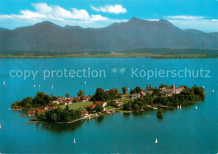 Fraueninsel Chiemsee Abtei Frauenwoerth Fliegeraufnahme