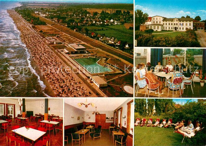 Dahme Ostseebad Holstein DRK Muetterkurheim Gastraeume Liegewiese Strand Flieger