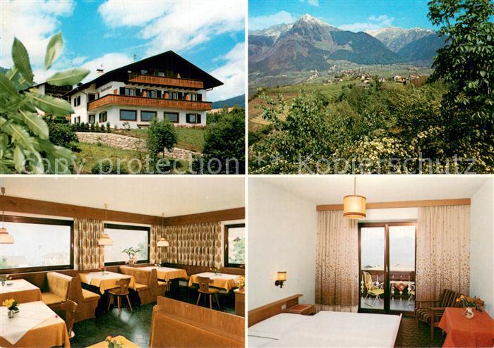 Dorf Tirol Pension Taubenthaler Gaststube Zimmer Panorama