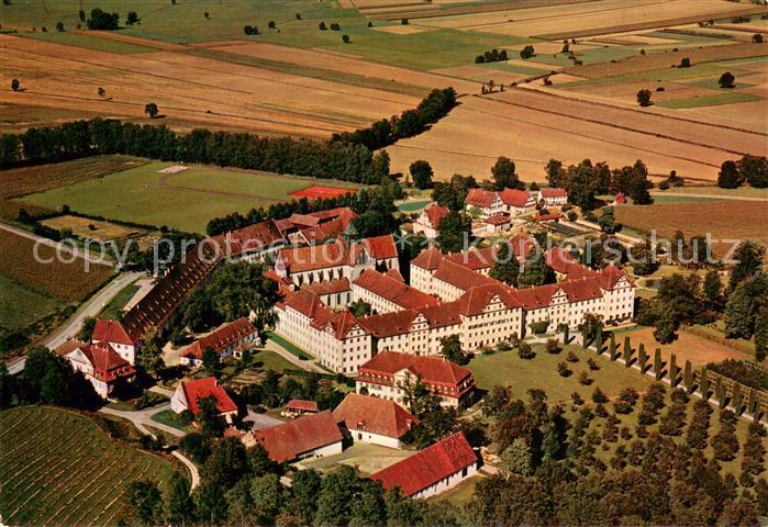 Salem Baden Markgraefliches Schloss und Schloss Schule Fliegeraufnahme