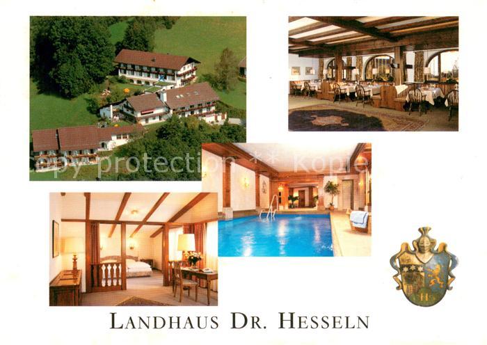 Oberstaufen Oberallgaeu Bayern Fliegeraufnahme Landhaus Dr Hesseln Gaststube Zi