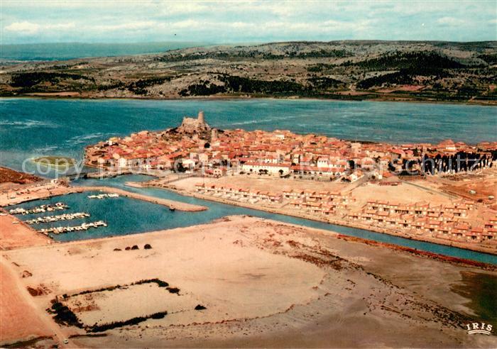 Gruissan Plage Le pittoresque village que domine la Tour de Barberousse Vue aeri
