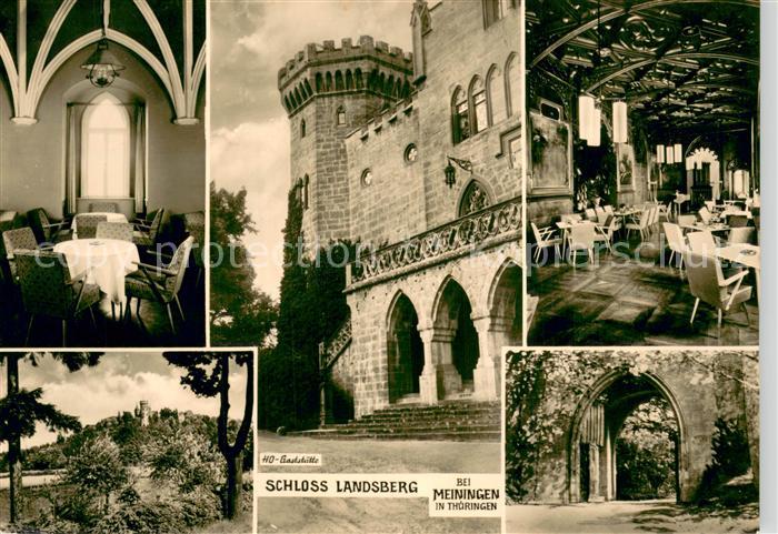 Meiningen Thueringen Schloss Landsberg Details HO Gaststaette