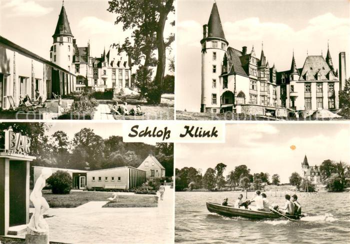 Klink Waren Schloss Klink Erholungsheim des FDGB Bar Bootspartie