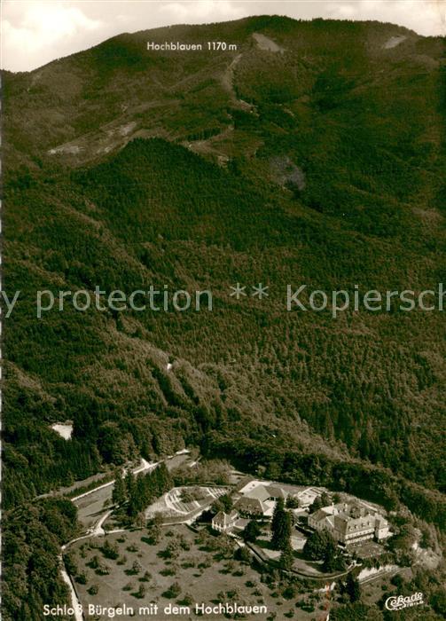 BADENWEILER BW Schloss Buergeln mit Hotel Hochblauen Fliegeraufnahme