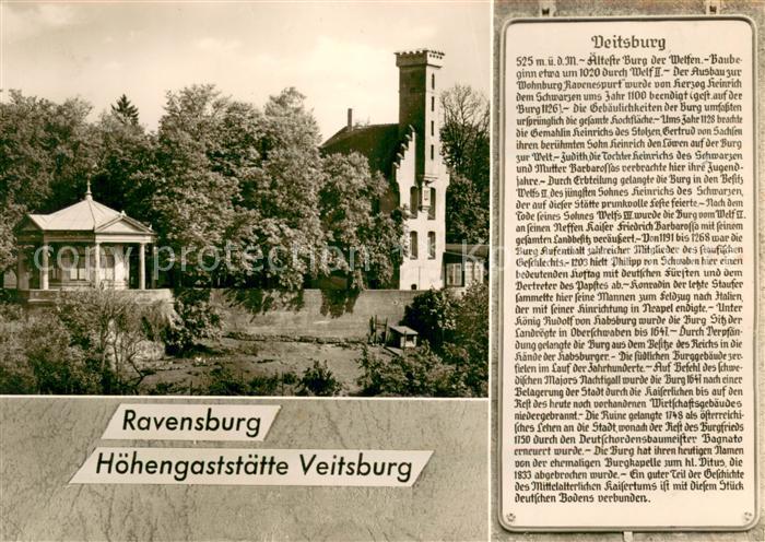 Ravensburg Wuerttemberg Hoehengaststaette Veitsburg