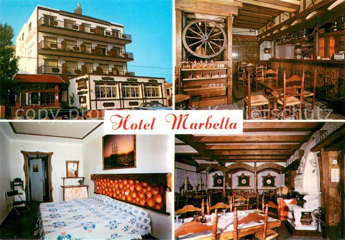 Rosas Costa Brava Cataluna Hotel Marbella Gastraum Bar Zimmer