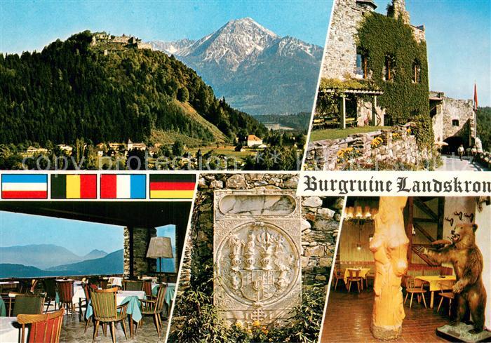 Villach Kaernten Panorama Burgruine Landskron am Ossiachersee Cafe Restaurant Bu