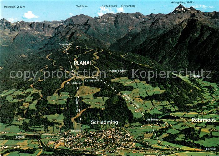 Schladming Obersteiermark Fliegeraufnahme mit Rohrmoos und Planei Dachstein Taue