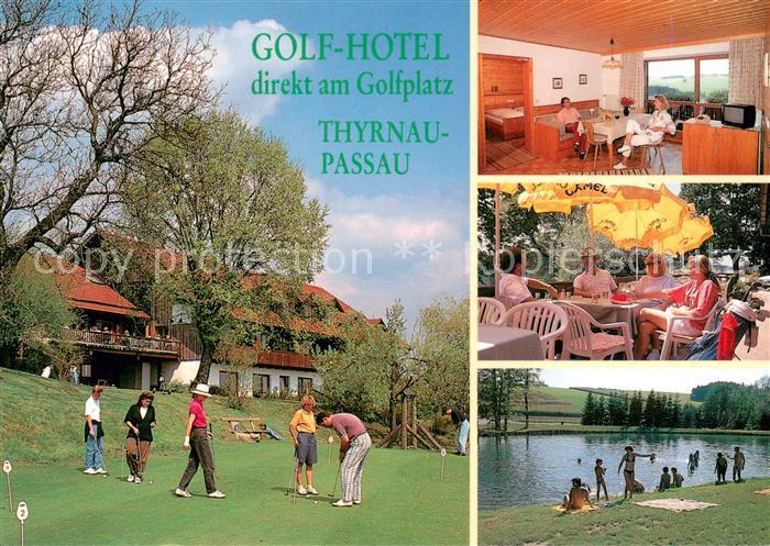 Thyrnau Golf-Hotel Gaststube Terrasse Badesee Golfplatz