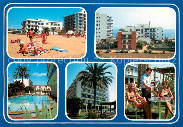 Pineda de Mar Hotel Sorrabona Strandpartie Pool Gartenterrasse