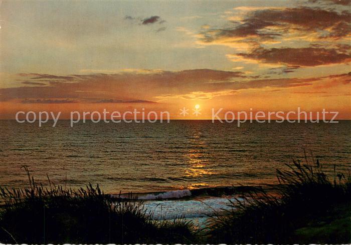 Juist Nordseebad Panorama im Sonnenuntergang