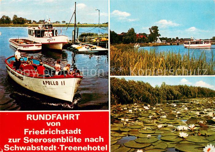 Friedrichstadt Eider Rundfahrt von Friedrichstadt zur Seerosenbluete nach Schwab