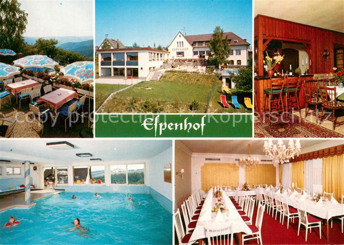 Espenschied Hotel Restaurant Terrassencafe Espenhof Hallenbad Speisesaal Gaststu