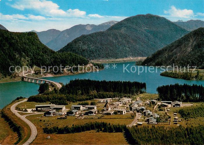 Fall Bad Toelz am Sylvensteinstausee Fliegeraufnahme