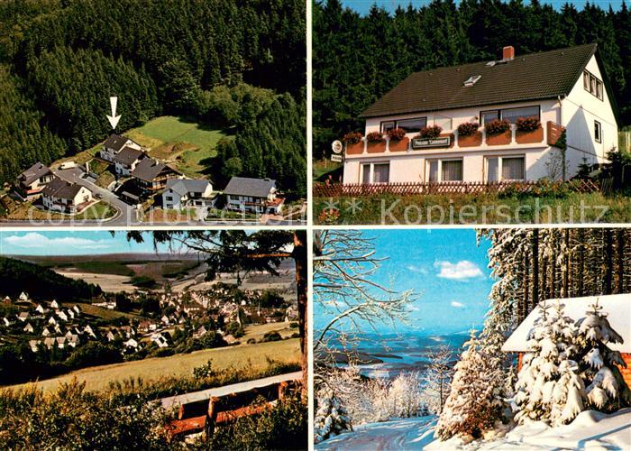 Fredeburg Ratzeburg Pension Haus Tanneneck Fliegeraufnahme Winteridyll