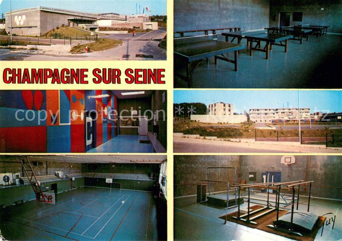 Champagne-sur-Seine Divers aspects du gymnase Leo Lagrange et du CES Fernand Gre