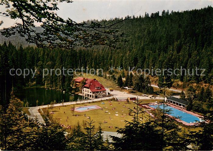 FREUDENSTADT BW Langenwaldsee mit Waldschwimmbad Cafe Restaurant