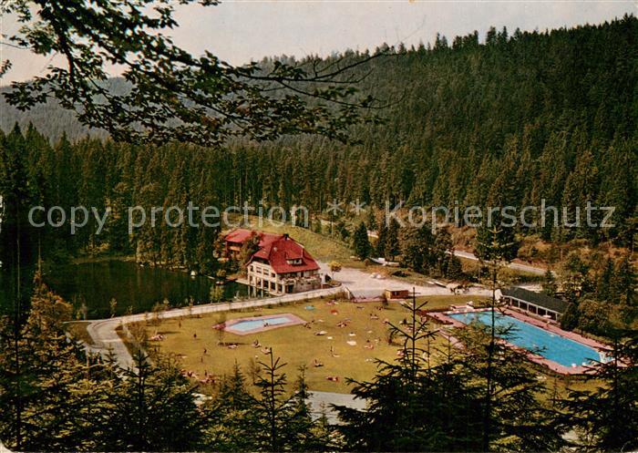 FREUDENSTADT BW Langenwaldsee mit Waldschwimmbad Hotel Cafe Restaurant