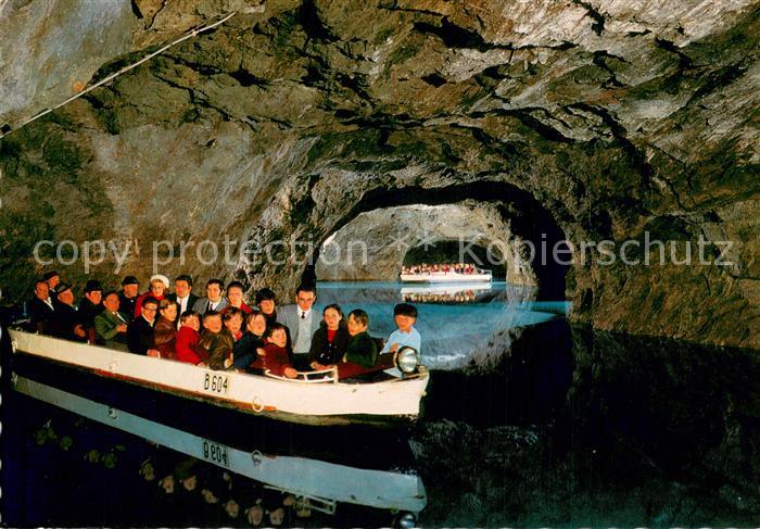 Hinterbruehl Niederoesterreich Seegrotte Motorbootfahrt auf Europas groesstem un
