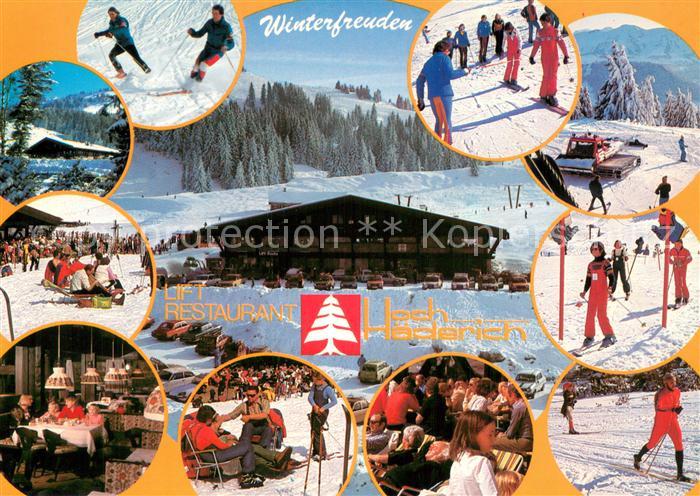 Hittisau Vorarlberg Lift Restaurant Hoch Haederich Gastraeume Terrasse Skipisten