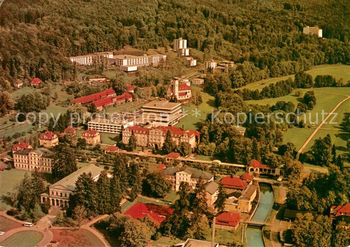 Bad Brueckenau Fliegeraufnahme mit Kurpark und Hartwald Kurklinik und Regena San