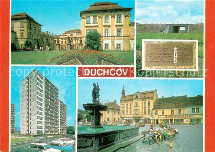 Duchcov CZ Zamek Duchcovsky viadukt Sidliste Na Osecke namesti 1 maje