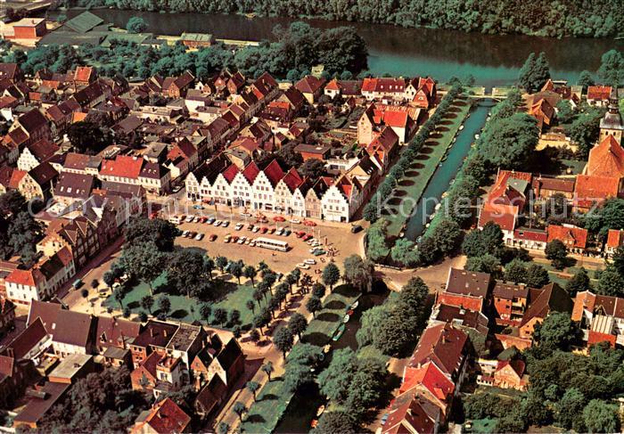 Friedrichstadt Eider Historischer Marktplatz und Mittelburggraben Fliegeraufnahm