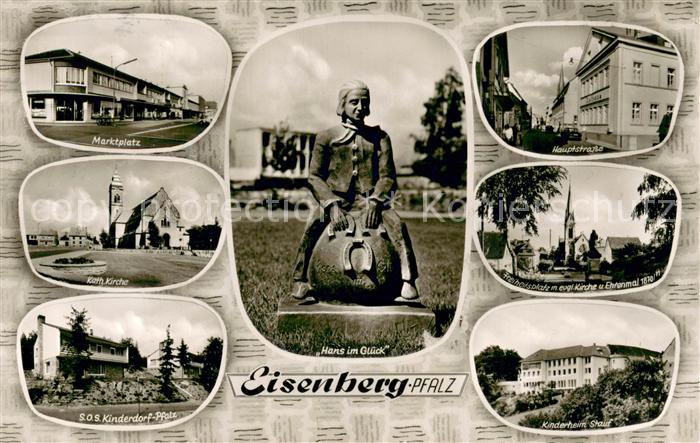 Eisenberg Pfalz Marktplatz Kirche SOS-Kinderdorf-Pfalz Hans im Glueck