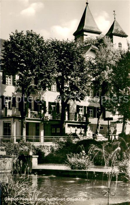 Ottenhoefen Schwarzwald Gasthof-Pension Engel Aussenansicht Teich