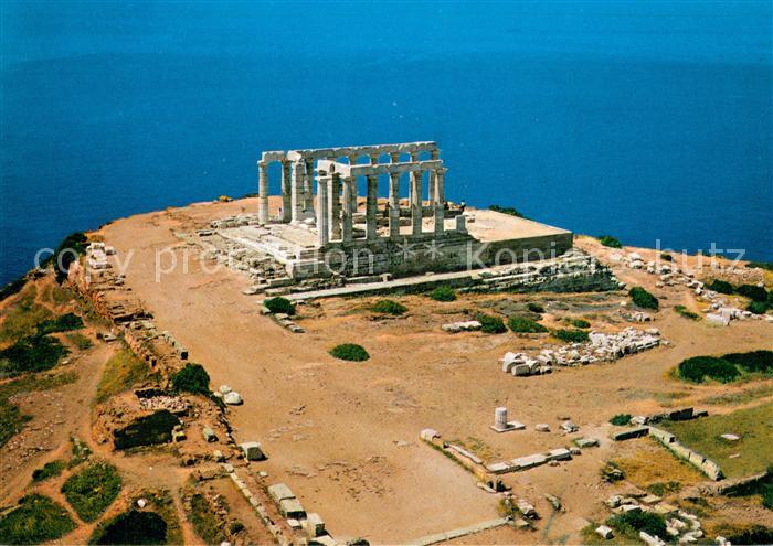 Sounion Greece Fliegeraufnahme Poseidontempel